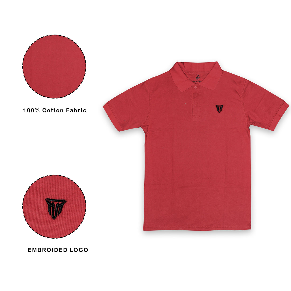 MT polo t-shirt, size chart