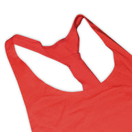 MT red top tank, fabric detail
