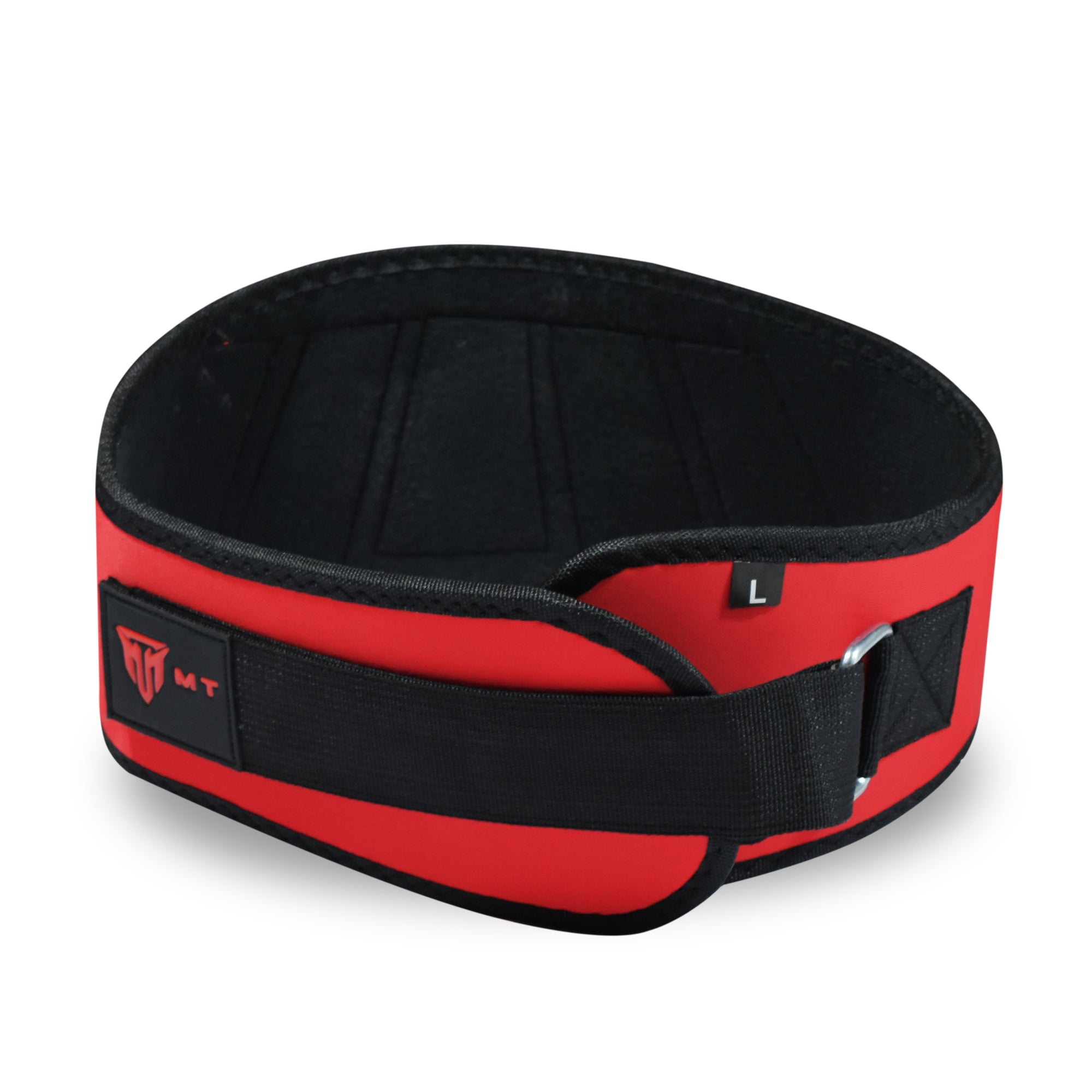 MT 6 inch Curved Weightlifting Belt - Padded Wide Back Support Gym Belt