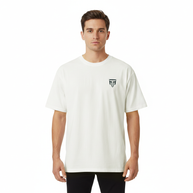 MT drop shoulder gym tee for men and women, front view