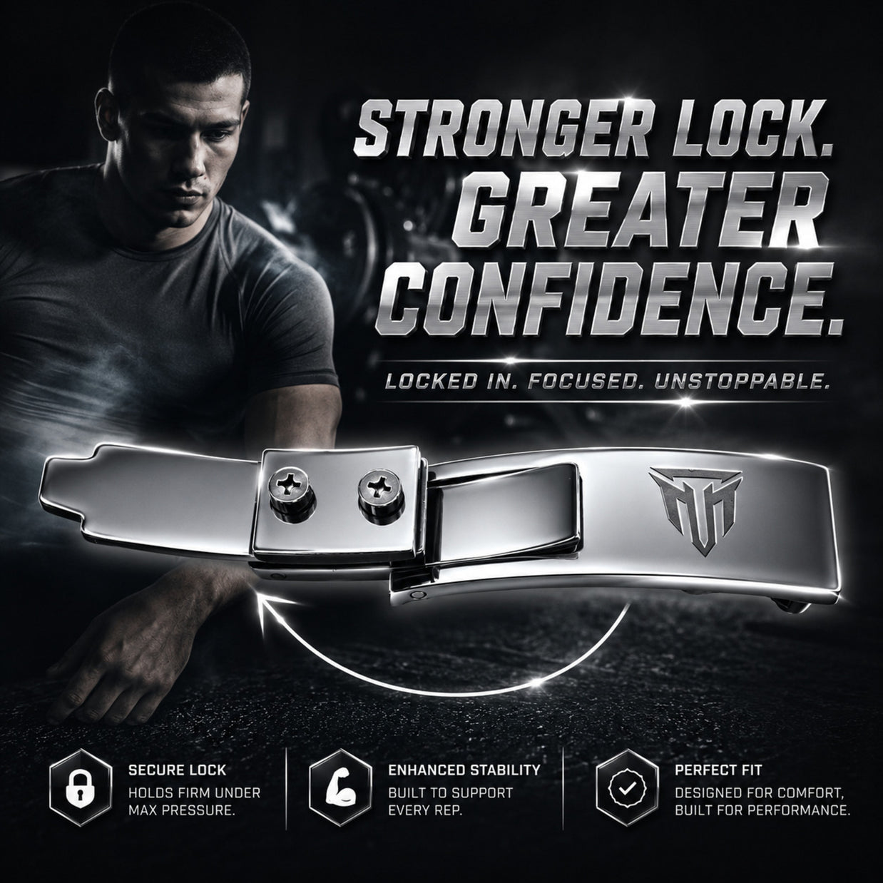 MT lever buckle replacement in silver, infographic detail 3