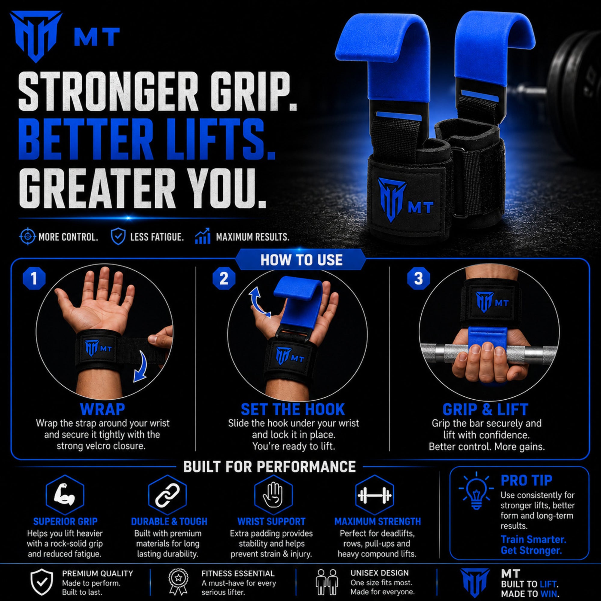 MT power lifting hook bar, angle view 4