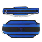 MT Weight Training Dip Belt with Heavy Duty Steel Chain (Blue)