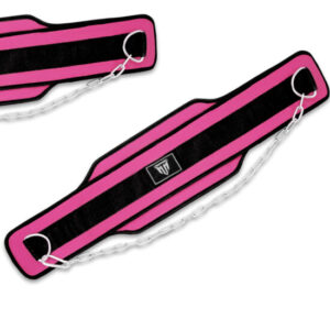 MT Weight Training Dip Belt with Heavy Duty Steel Chain (Pink)