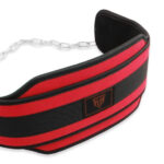 MT Weight Training Dip Belt with Heavy Duty Steel Chain (Red)