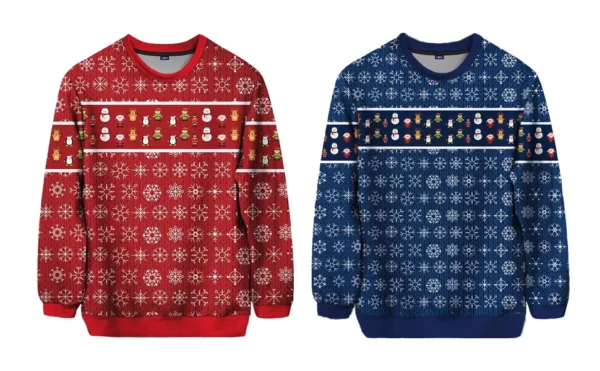 Men's Long Sleeve Christmas Sweatshirt Lightweight