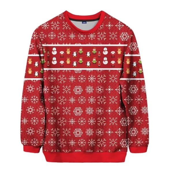 Men's Long Sleeve Christmas Sweatshirt Lightweight