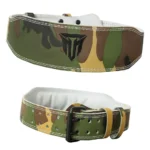 MT 4″ Army Green Leather Weight Lifting Belt